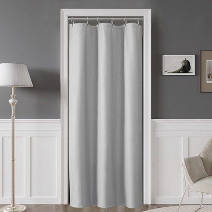 OVZME Berry Cute Shower Curtain, Embossed Textured Fabric Shower Curtain for Bathroom - Soft Cloth & Hotel Spa Luxury, Water Repellent, Machine Washable Shower Curtain, 72X72, Glacier Blue