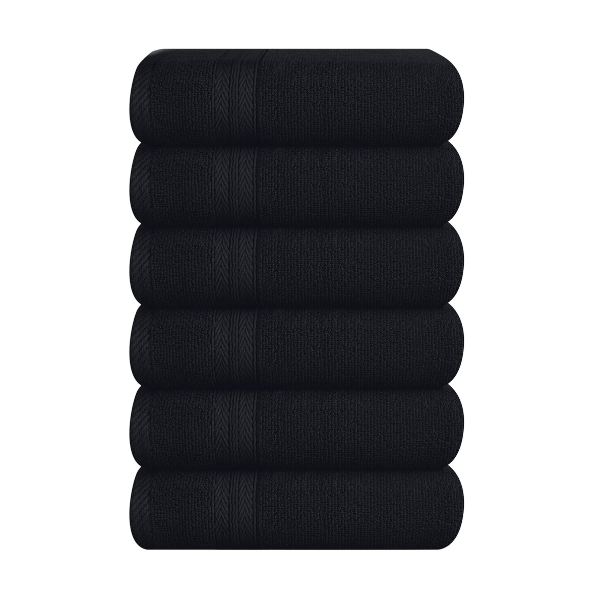 BOUTIQUO Navy Blue Towel Set - 8 Piece Bathroom Towel Set - 100% Ring Spun Cotton, 2 Bath Towel 27x54, 2 Hand Towel 16x28, 4 Washcloth 13x13 - Ultra Soft Highly Absorbent