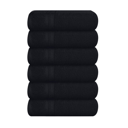 BOUTIQUO Navy Blue Towel Set - 8 Piece Bathroom Towel Set - 100% Ring Spun Cotton, 2 Bath Towel 27x54, 2 Hand Towel 16x28, 4 Washcloth 13x13 - Ultra Soft Highly Absorbent