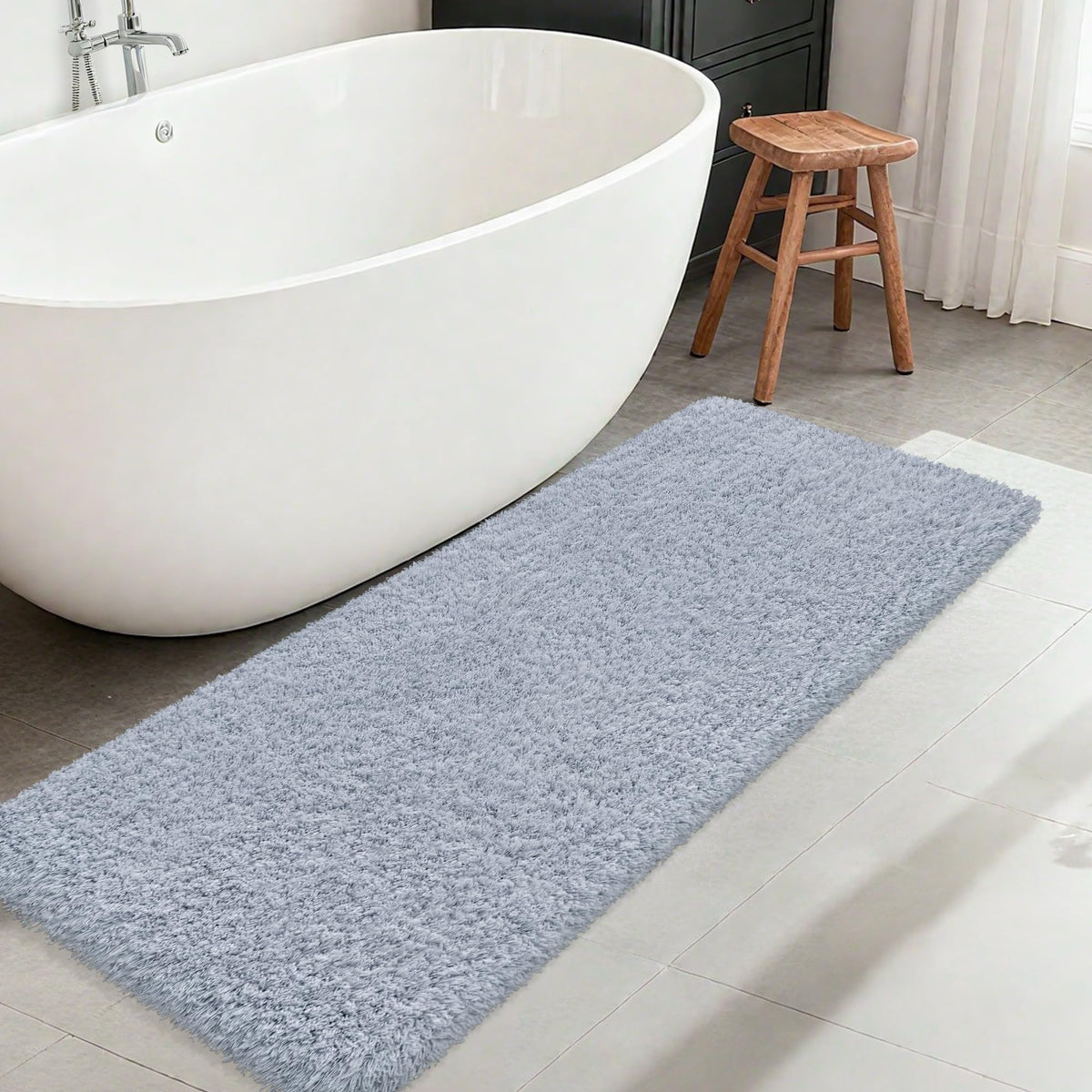 Pink Bathroom Rugs Non Slip 30"x20",Absorbent Bath Mat Quick Dry