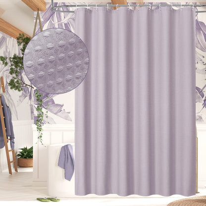 Sage Green Luxury Heavyweight Textured Fabric Shower Curtain Hotel,72x72