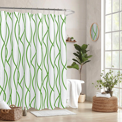 Fabric Modern Shower Curtain-Burgundy & White Shower Curtains for Bathroom