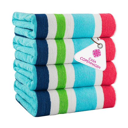 CASA COPENHAGEN Solitaire 6 Pieces Towel Set- Midnight Black, 600 GSM 2 Bath Towel 2 Hand Towel 2 Washcloth, Designed in Denmark Made of Soft Egyptian Cotton for Bathroom, Kitchen & Shower