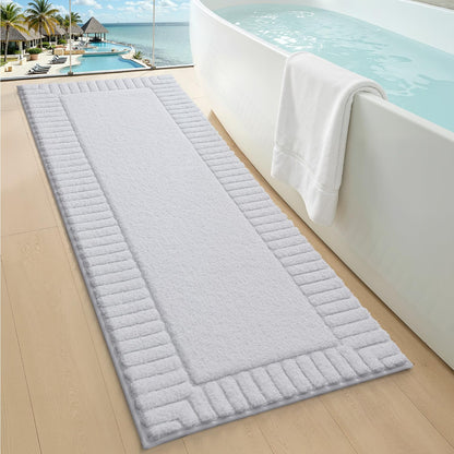 LUMI Soft Bathroom Rugs Absorbent, Non Slip Bath Mat 24x36, Beige