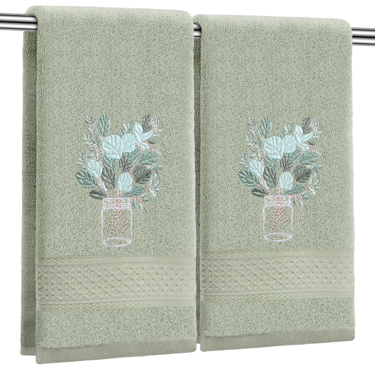 SmoothNovelty 2 Pcs Butterfly Hand Towels Purple Bathroom Decor 14x29 Inch
