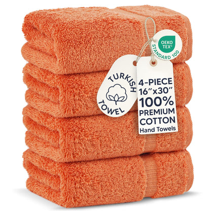 Chakir Turkish Linens 100% Cotton 4-Pack Bath Towels 27x54, Gray