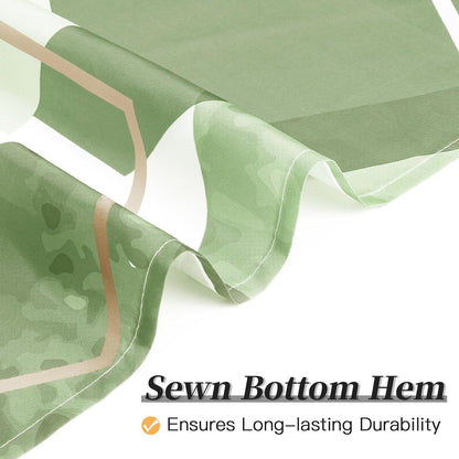 Litabel Sage Green Geometric Shower Curtain for Bathroom, 72x72
