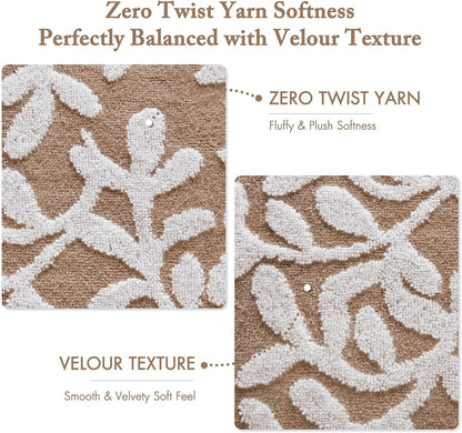 Madison Park Skyler Floral Decorative Bath Towel Set, 6 Piece, Taupe
