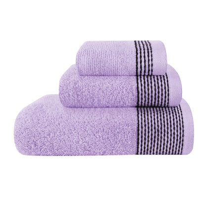 Belizzi Home 100% Cotton Ultra Soft 6 Pack Towel Set, Contains 2 Bath Towels 28x55 inchs, 2 Hand Towels 16x24 inchs & 2 Washcloths 12x12 inchs, Compact Lightweight & Highly Absorbant - Black
