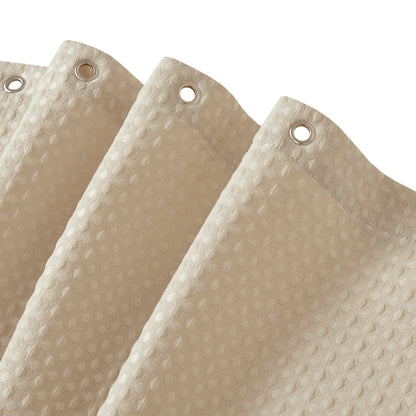 Madison Park Arbor Waffle Shower Curtain for Bathroom, 72 x 72, Beige