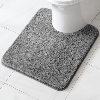 MIULEE Dark Purple Bathroom Rugs Soft Small Microfiber Bath Mat 16x24 Inch