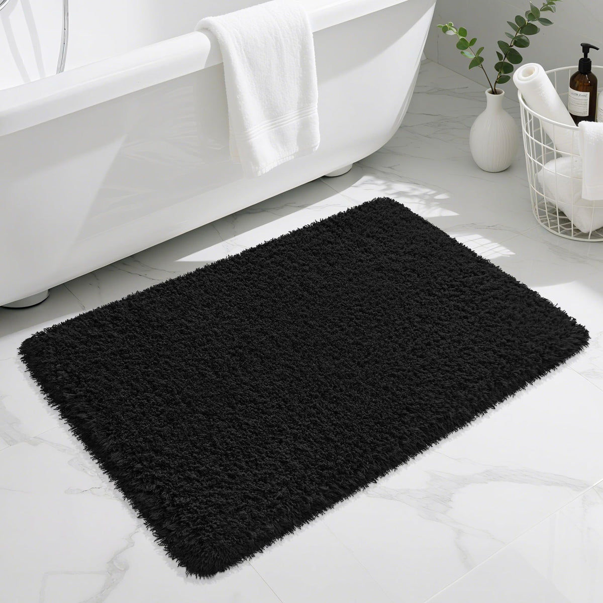 Pink Bathroom Rugs Non Slip 30"x20",Absorbent Bath Mat Quick Dry