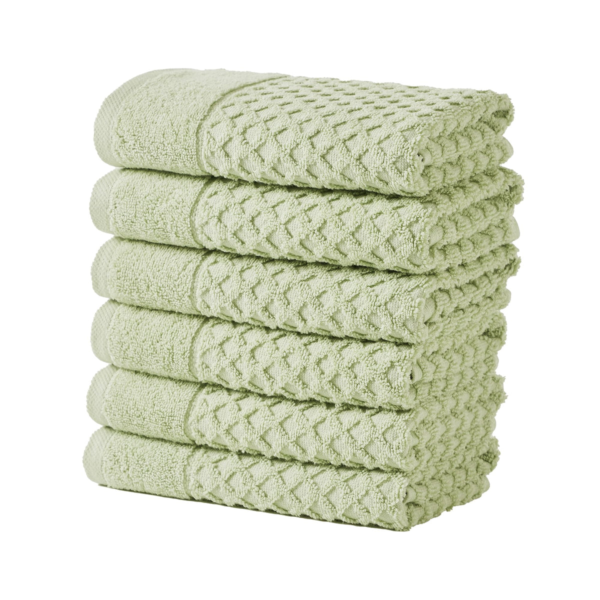 Great Bay Home Bath Towels - 100% Cotton 6 Piece Towel Set - Diamond Waffle Weave - Absorbent, Durable, Quick-Dry Towels for Bathroom (Copper)