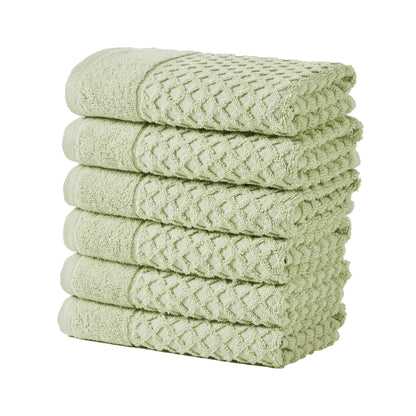 Great Bay Home Bath Towels - 100% Cotton 6 Piece Towel Set - Diamond Waffle Weave - Absorbent, Durable, Quick-Dry Towels for Bathroom (Copper)