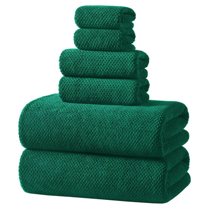 REDKISS 6-Piece Bath Towel Set - 2 Washcloths, 2 Hand Towels, 2 Bath Towels | Ultra-Fiber Coral Fleece, Super Absorbent, No Lint & No Fading | Perfect for Bathroom, Spa, Gym | Family & Adults-Camel