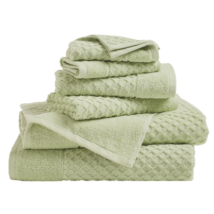 Great Bay Home Bath Towels - 100% Cotton 6 Piece Towel Set - Diamond Waffle Weave - Absorbent, Durable, Quick-Dry Towels for Bathroom (Copper)