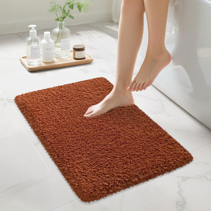 Pink Bathroom Rugs Non Slip 30"x20",Absorbent Bath Mat Quick Dry
