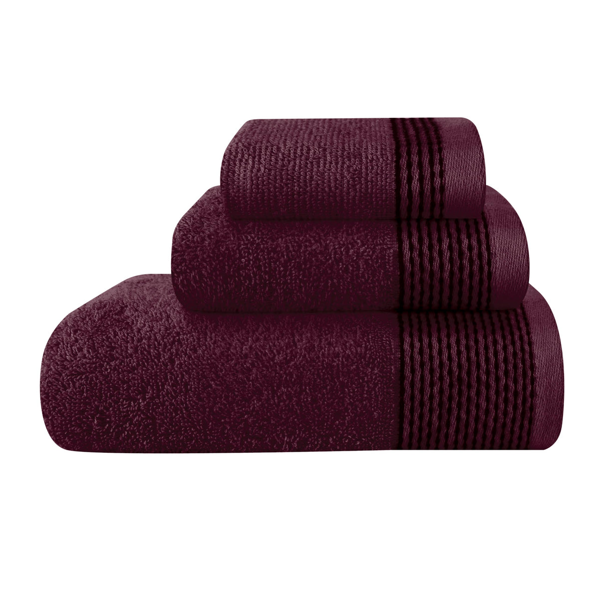 Belizzi Home 100% Cotton Ultra Soft 6 Pack Towel Set, Contains 2 Bath Towels 28x55 inchs, 2 Hand Towels 16x24 inchs & 2 Washcloths 12x12 inchs, Compact Lightweight & Highly Absorbant - Black
