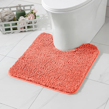 MIULEE Dark Purple Bathroom Rugs Soft Small Microfiber Bath Mat 16x24 Inch
