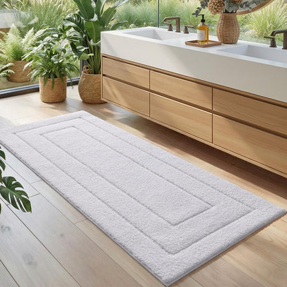 DEXI Bathroom Rugs 36x24, Non-Slip and Absorbent Bath Mat, Beige