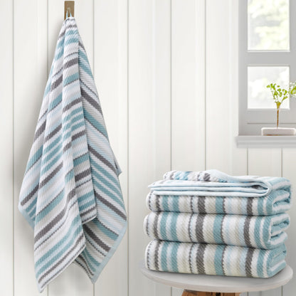 VOOVA & MOVAS Hand Towels 4 Pack, 100% Cotton, 16x27 in, Sage Beige