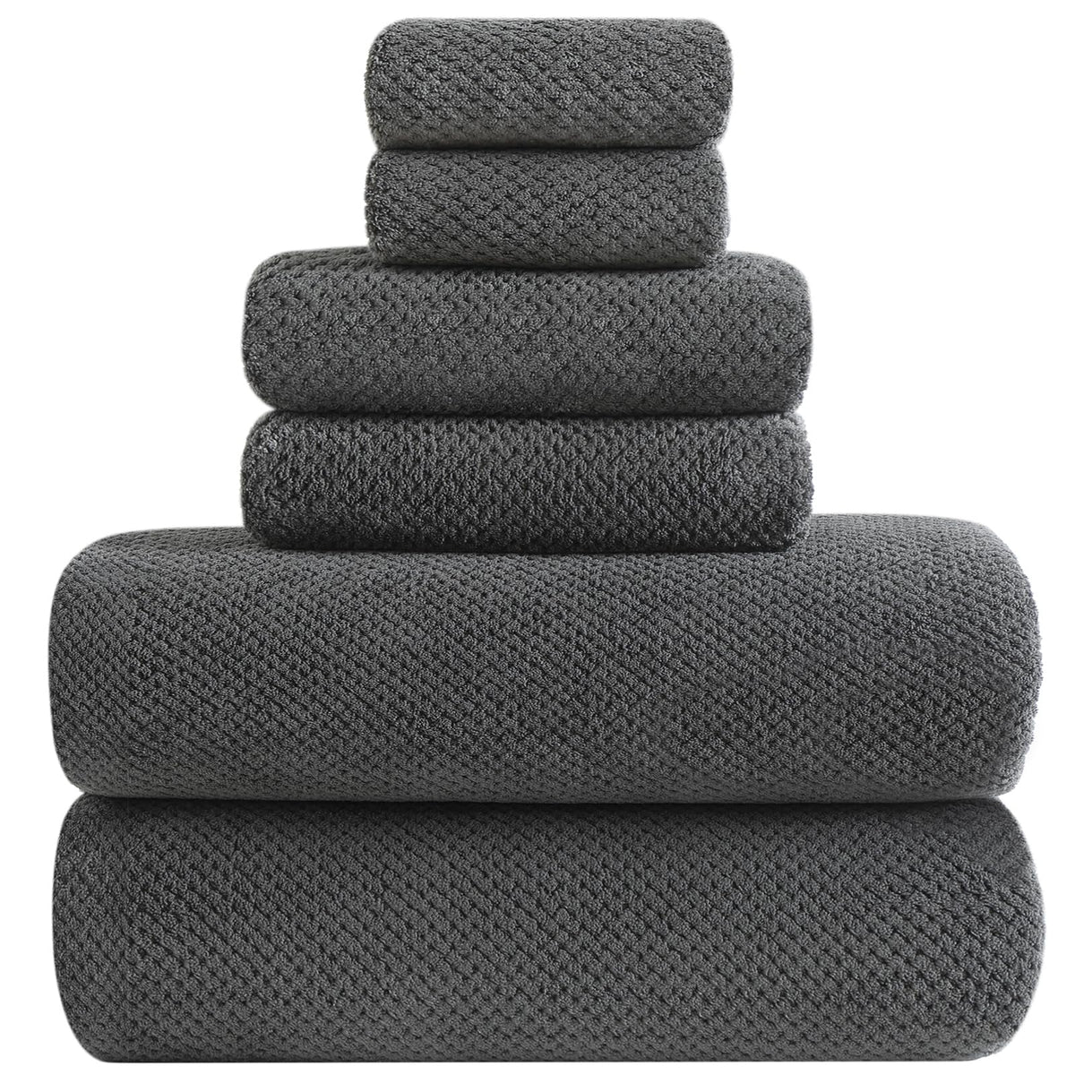 YTYC 29x59 Bath Towels Set,Towels for Bathroom,Olive Green,6-Pieces