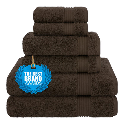 Cotton Paradise 100% Cotton Turkish Towel Set, Soft Absorbent Quick Dry, 6 Piece Towel Set, Beige
