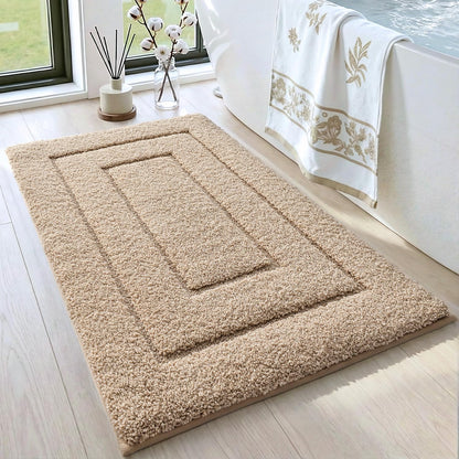 DEXI Bathroom Rugs 36x24, Non-Slip and Absorbent Bath Mat, Beige