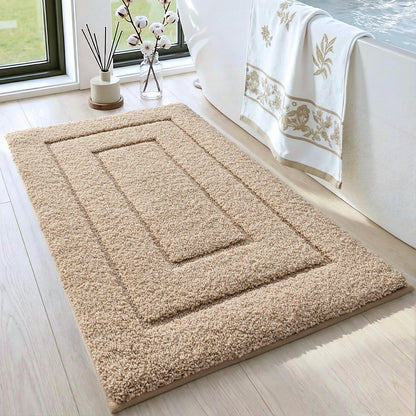DEXI Bathroom Rugs 36x24, Non-Slip and Absorbent Bath Mat, Beige