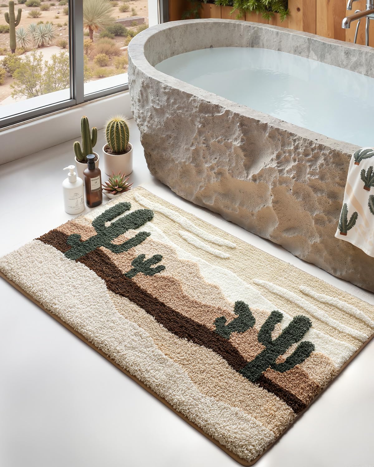 DEXI Colorful Bath Mats 36x24, Non Slip Washable Bathroom Rug