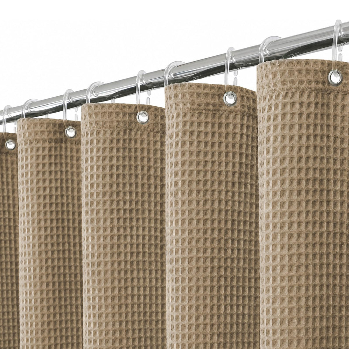 Colorful Star 256GSM Cotton Waffle Shower Curtain, Sage Green, 72 x 72