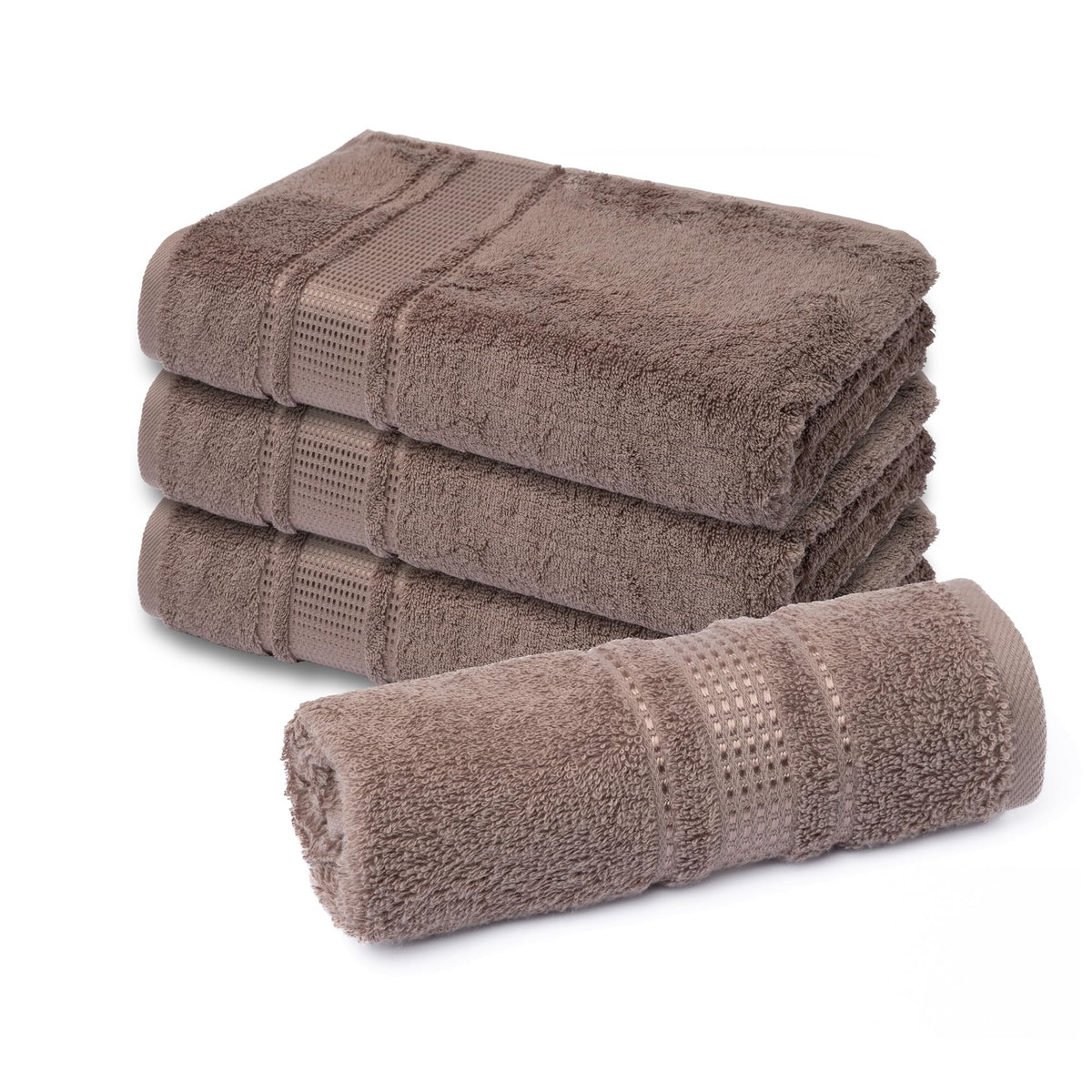 Melissa Linen Fingertip Towels 4 Pack, 100% Turkish Cotton, Small Hand Towels for Body and Face, 12 x 18 in, Soft and Absorbent, Quick Dry, Aqua Green (Light Teal/Seafoam)