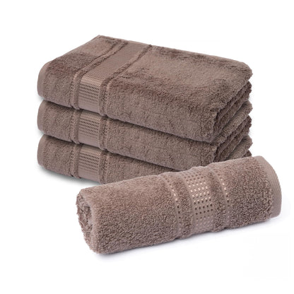 Melissa Linen Fingertip Towels 4 Pack, 100% Turkish Cotton, Small Hand Towels for Body and Face, 12 x 18 in, Soft and Absorbent, Quick Dry, Aqua Green (Light Teal/Seafoam)