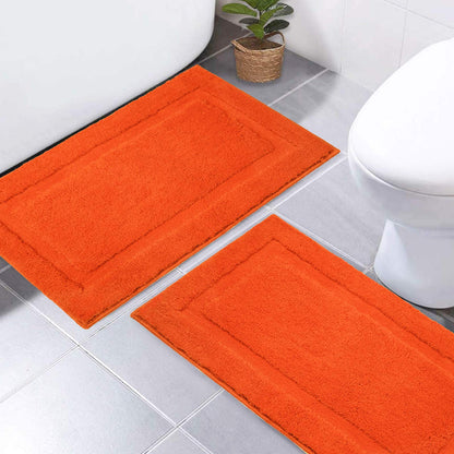 SHACOS Soft Microfiber Bathroom Rugs Set of 2 Pieces, White