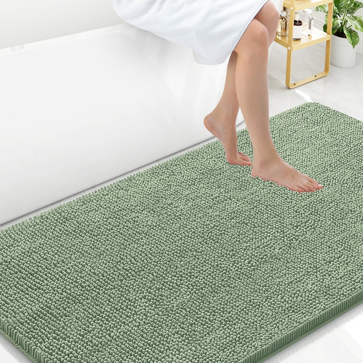Arotive Bathroom Rugs 24x16, Soft Absorbent Shaggy Chenille Bath Rugs