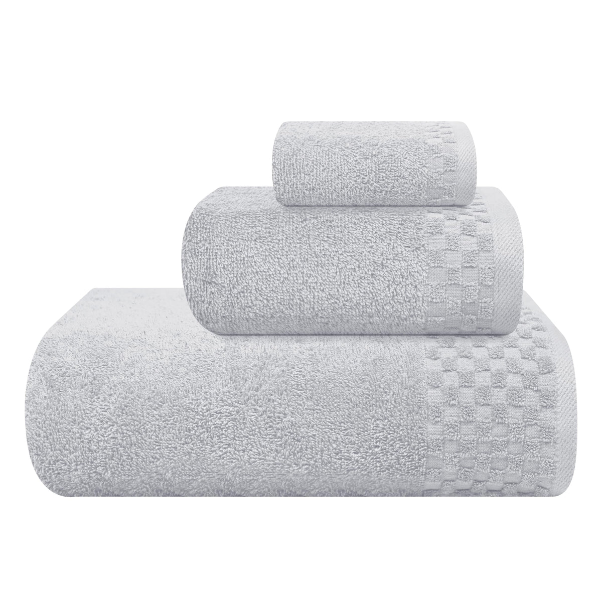 MyOwn Premium Cotton 6 Pack Towel Set for Bathroom, Contains 2 Bath Towels 28x55 inch, 2 Hand Towels 16x24 inch & 2 Wash Coths 12x12 inch, Ideal Everyday use, Compact & Lightweight - Black