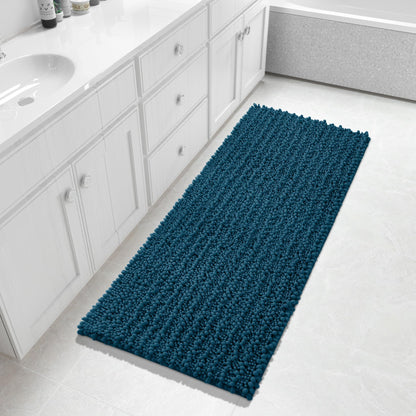 Yimobra Bathroom Rugs Non Slip Washable 32x20 Inch - Ultra Soft Absorbent Chenille Bath Mat, Quick Dry Shaggy Floor Carpet for Tub Shower, Gray Home Decor Accessories