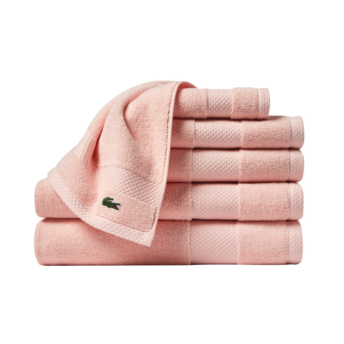 Lacoste Heritage 100% Supima Cotton Bath Towel 30" x 54", White