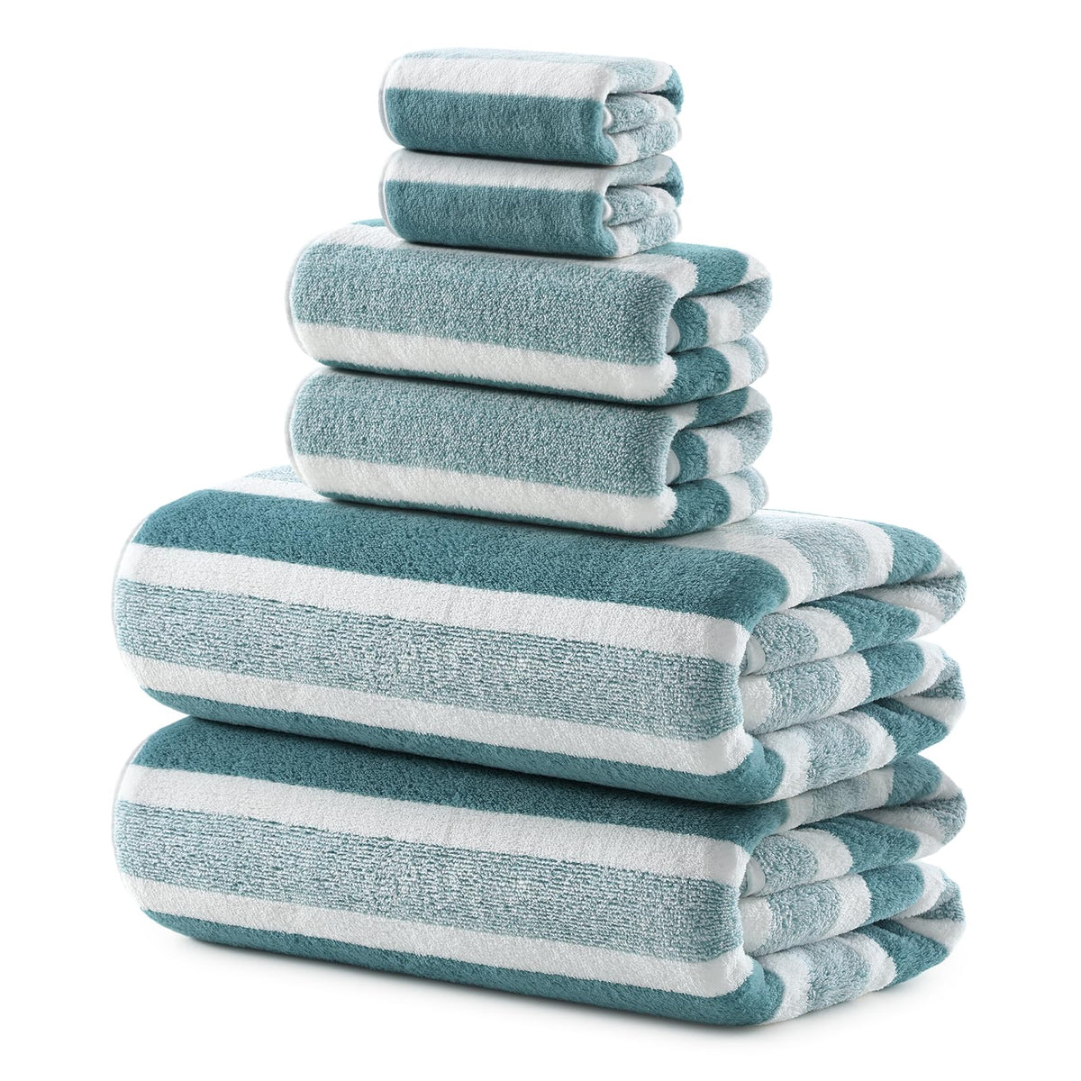 REDKISS 6-Piece Microfiber Bath Towel Set, Ultra Soft, Highly Absorbent & Quick Dry, 35x70 Inch Oversized, Gray Towels for Bathroom, Spa, Gym, 2 Bath 2 Hand 2 Washcloths