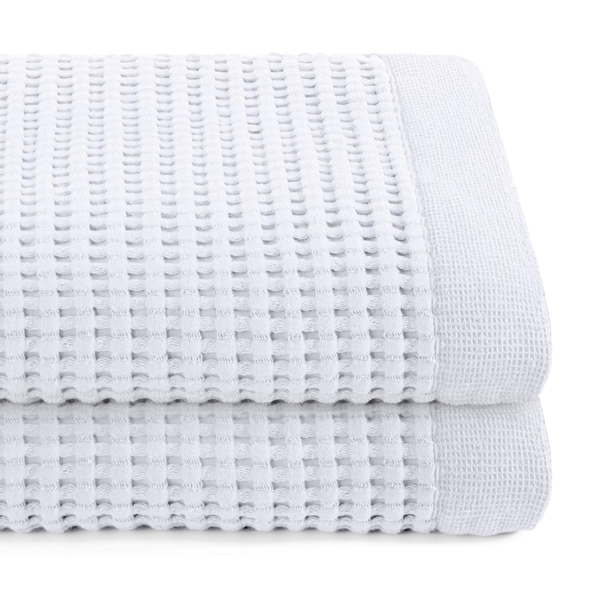 GILDEN TREE Waffle Hand Towels for Bathroom Quick Dry Large Luxury Lint Free Super Absorbent Cotton Hand Towels Set of 2, Modern Style (Cream)