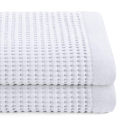 GILDEN TREE Waffle Hand Towels for Bathroom Quick Dry Large Luxury Lint Free Super Absorbent Cotton Hand Towels Set of 2, Modern Style (Cream)
