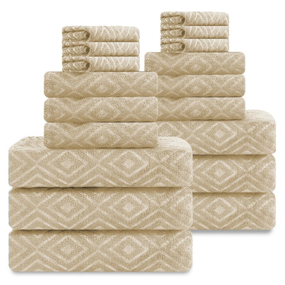 Smuge 18-Piece Bath Towel Set, Include 6 Bath Towel Sheets, 6 Hand Towels and 6 Washcloths - Highly Absorbent Quick Dry 100% Microfiber,Ultra Soft Bathroom Towel Set (Dark Gray)
