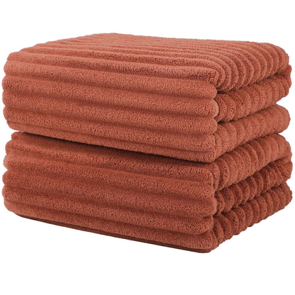 Luxury 4-Piece Quick-Dry Bath Towel Set 27.5X 55 Inches – Ultra Soft Microfiber for Bathroom, Bar, Pool, Gym & Travel – Elegant Twill Design