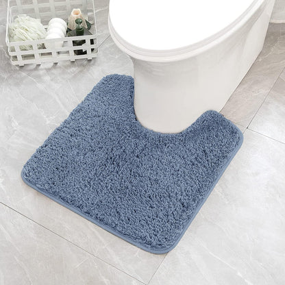 MIULEE Dark Purple Bathroom Rugs Soft Small Microfiber Bath Mat 16x24 Inch