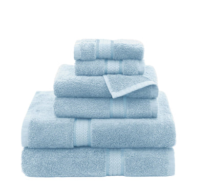 COTTON CRAFT Ultra Soft 6 Piece Towel Set - 100% Cotton Towels - Burgundy