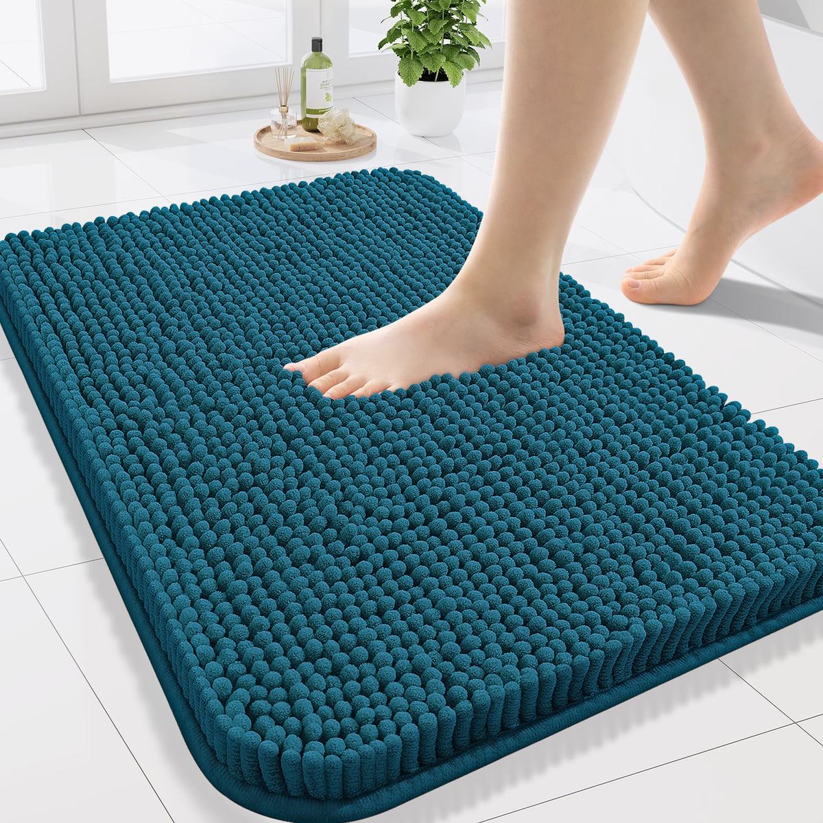 Arotive Bathroom Rugs 24x16, Soft Absorbent Shaggy Chenille Bath Rugs