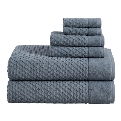 Great Bay Home Bath Towels - 100% Cotton 6 Piece Towel Set - Diamond Waffle Weave - Absorbent, Durable, Quick-Dry Towels for Bathroom (Copper)