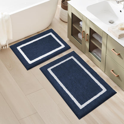 HOMEIDEAS Bathroom Rugs Sets 2 Piece Lavender 20" x 32" + 16" x 24"