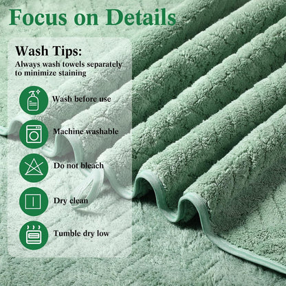 Mixweer 16 Pcs Bath Towel Set Quick Dry Towel Set for Bathroom, Dark Color