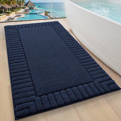 LUMI Soft Bathroom Rugs Absorbent, Non Slip Bath Mat 24x36, Beige
